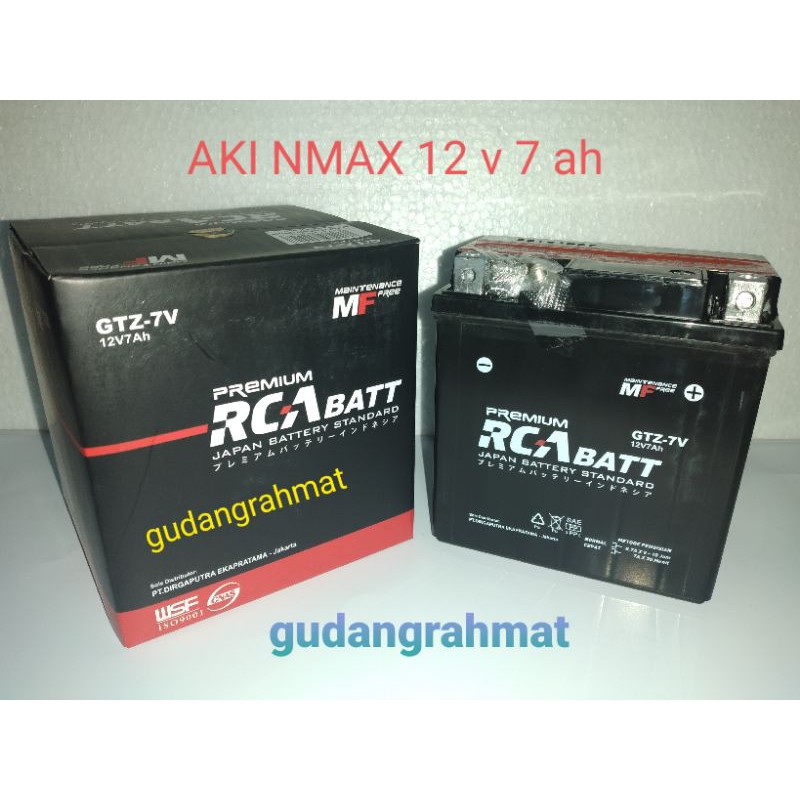 aki mf RCA motor NMAX 12v 7ah