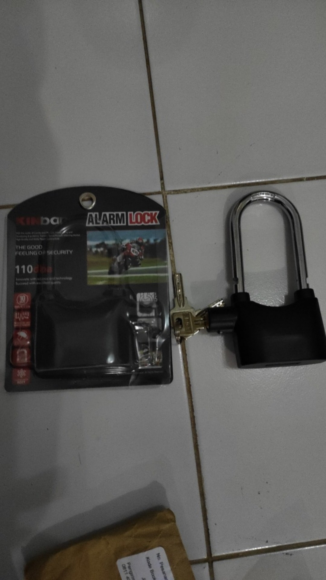 Gembok Alarm Anti Maling Kinbar Original Ontime Shop