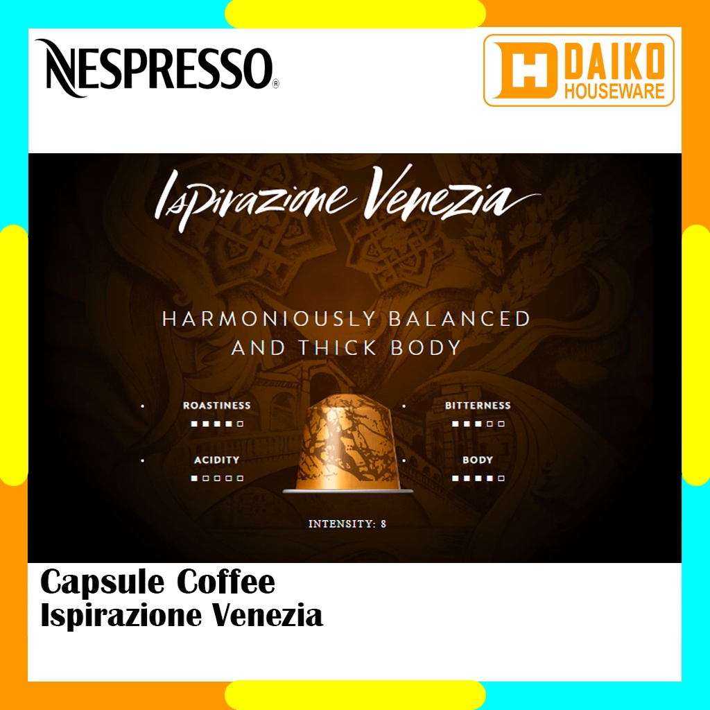 Capsule Nespresso Venezia Original Nestle 1 Pack - Coffee Inspirazione Italiana Kopi Kapsul Expired Panjang