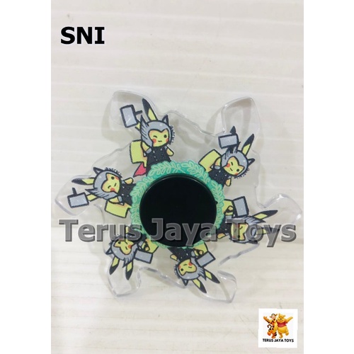 Promo Mainan Fidget Spinner Tiktok Murah 15 Karakter 3D Naruto Among Us-Spinner Pikachu thor