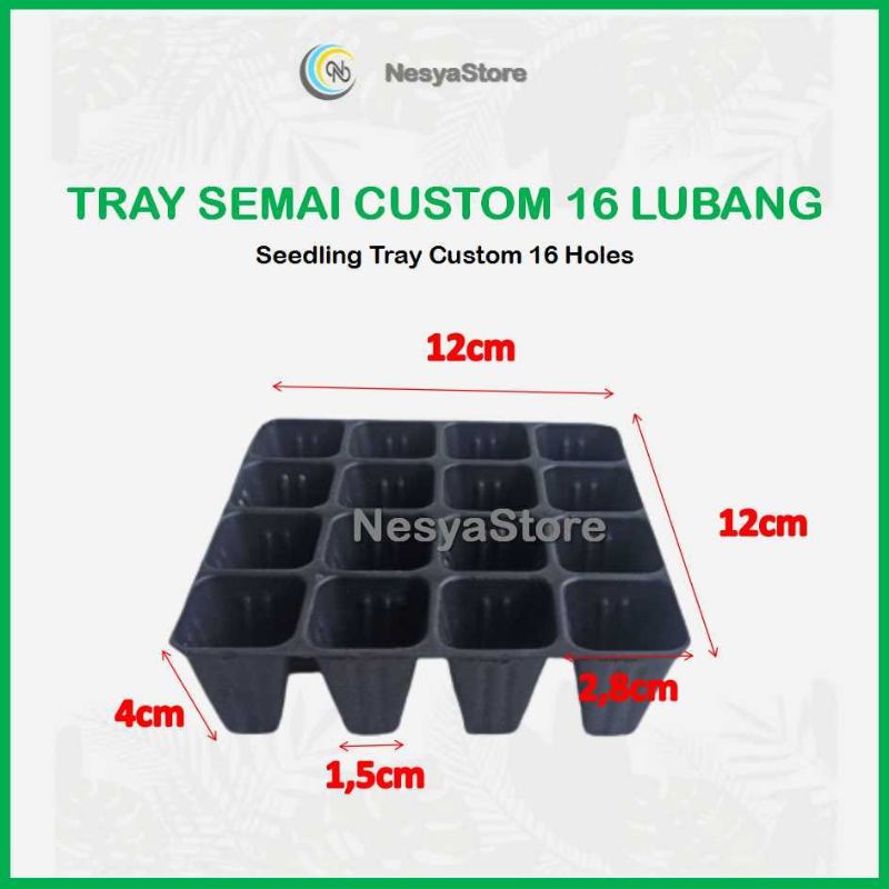 Tray Semai Trai Semai Custom 16 Lubang - Potray Custom