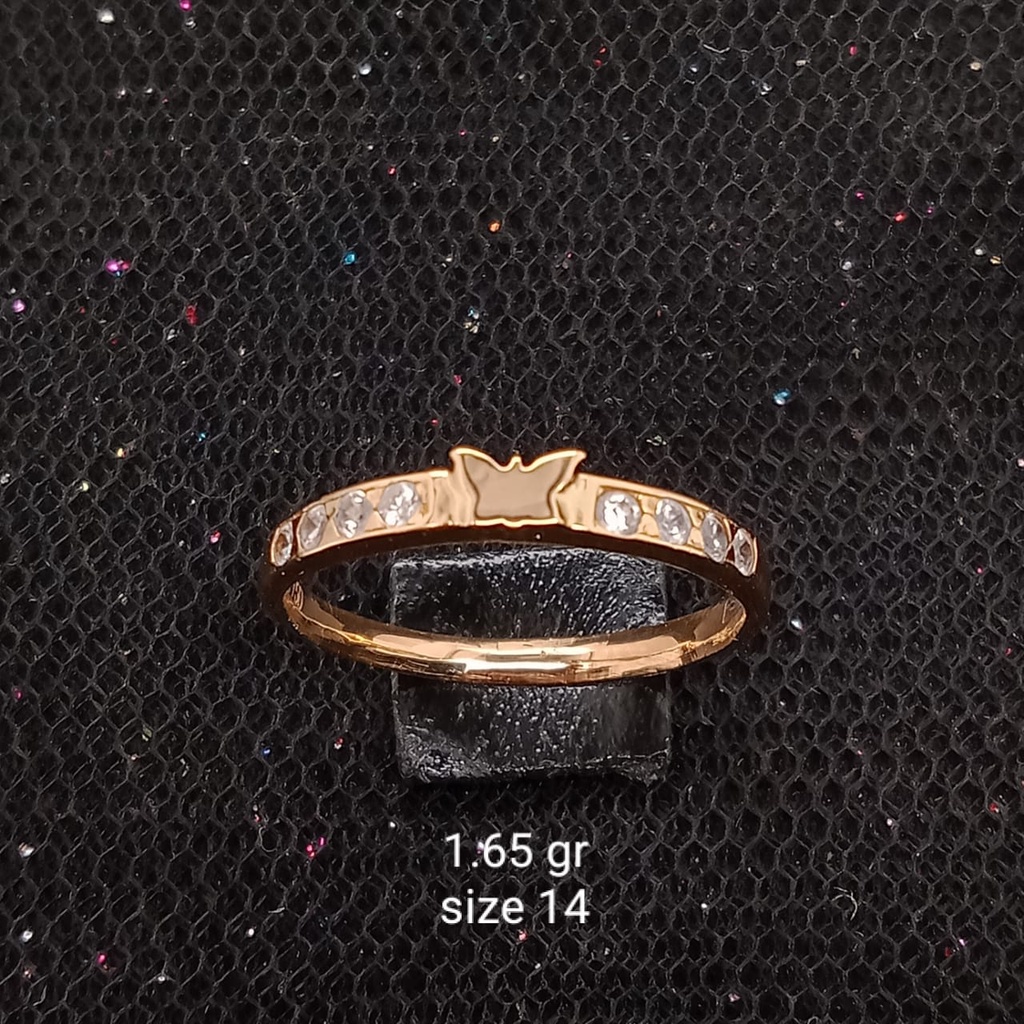 Cincin Emas 17K - 1.65 gr Kadar 750 - 879