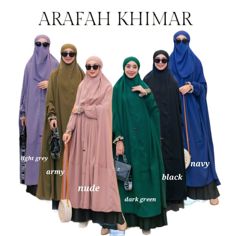 Arafah khimar cocok untuk umroh long khimar ready size m dan xl