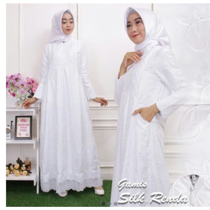 GAMIS SILK RENDA KERANCANG HAJI DAN UMROH PREMIUM