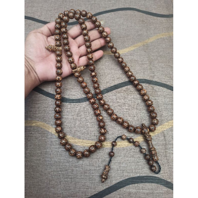 Tasbih Kayu Liwung Macan Asli  10mm Tasbih Kayu  Liwung Macan  Tasbih Kayu  Liwung Macan super