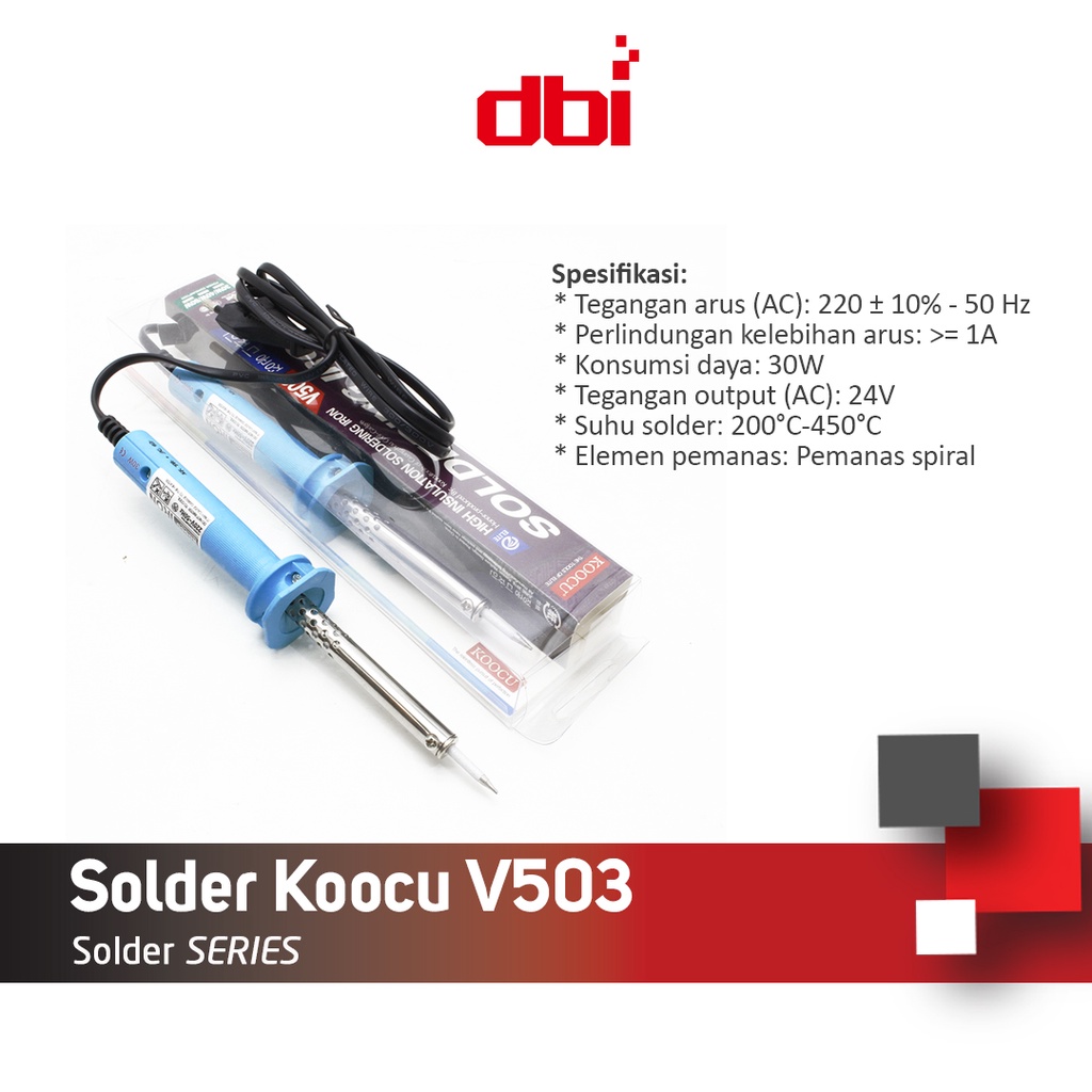 Solder Tangan Soldering Iron Koocu V503