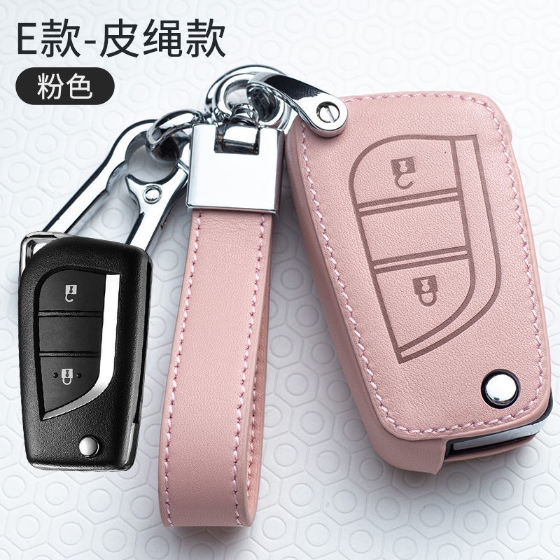 NEW high quality Leather Car Key Case Protection Cover For Toyota Vios Hilux Camry Harrier Innova Rush Yaris Alphard Hiace Fortuner Vellfire Corolla Cross RAV4