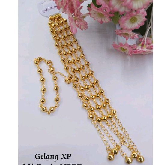 Gelang tangan biji lada polos gold