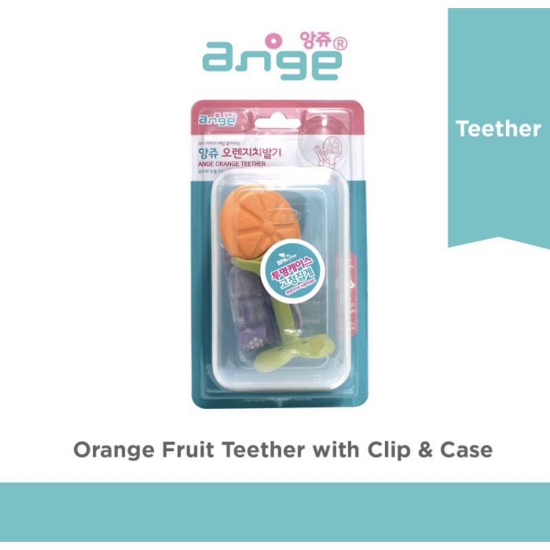 ANGE Fruit Teether With Clip And Case - Gigitan Bayi