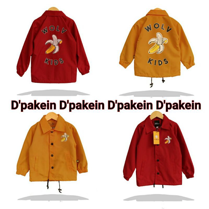 Jaket Coach Banana Jaket Premium Anak Jaket Kids Wolv Original