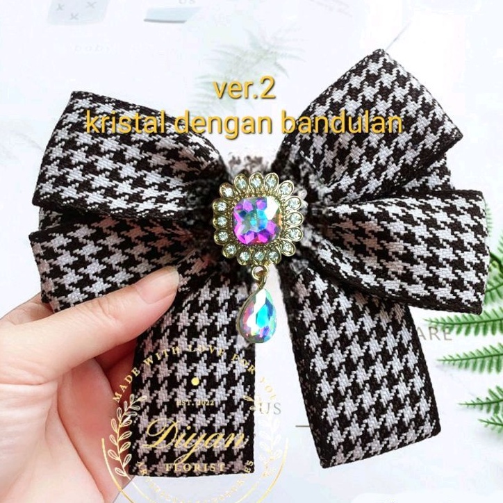 pita hias aplikasi dekorasi korean ribbon brooch