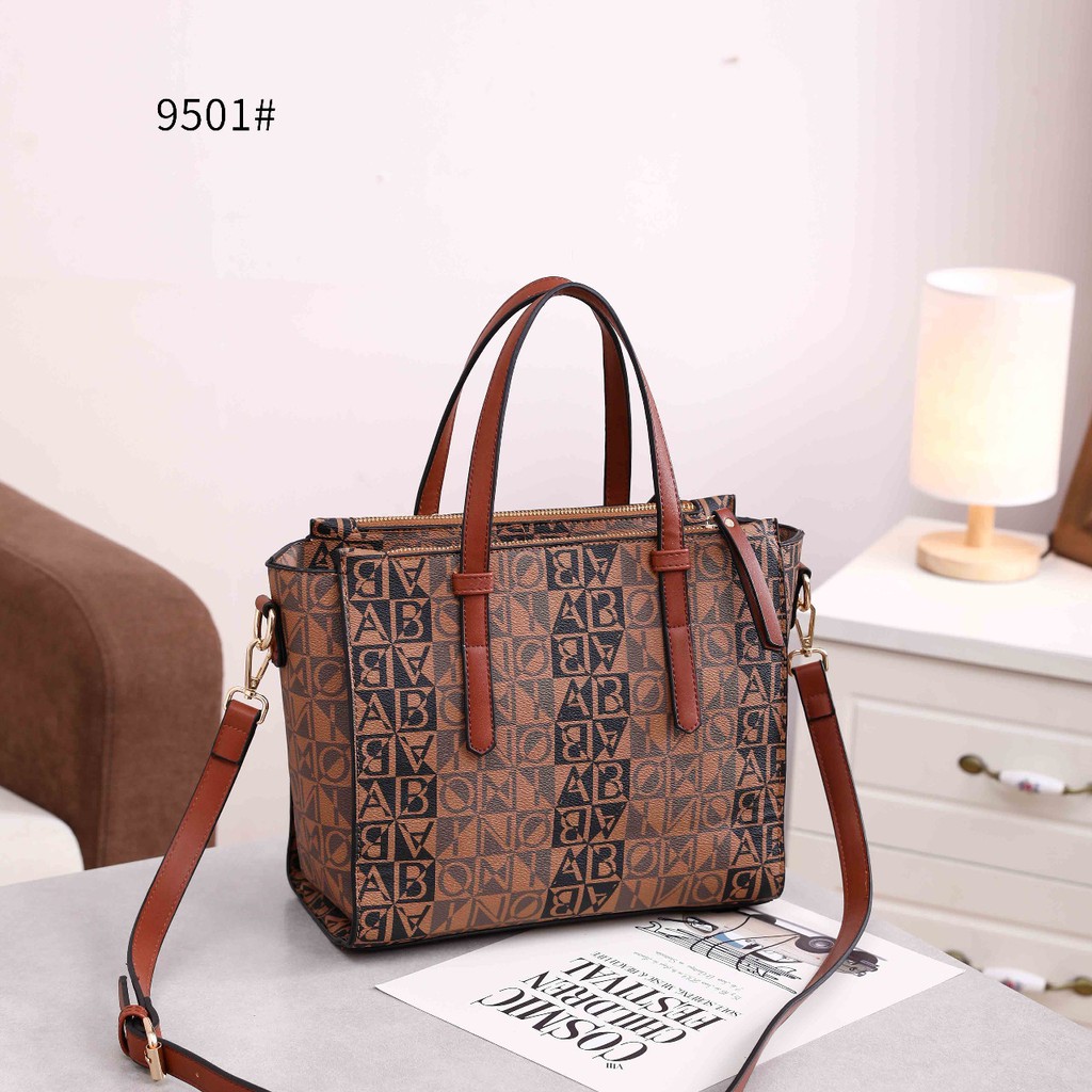 R E S T O C K ! Top Best Seller !   Tas Wanita Tote Bag 2in1 #9501