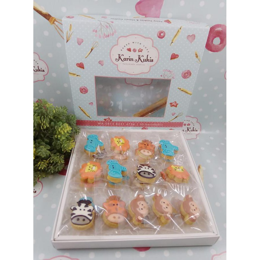 

Limited Stock Kukis Hias, Kukis Karakter, Fancy Cookies, Hampers Animal Box