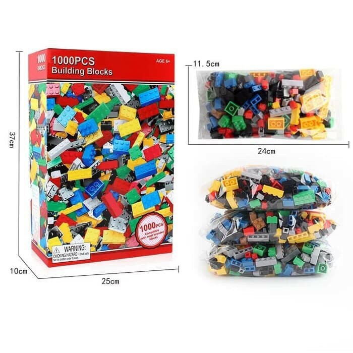 Mainan Anak Mainan Edukasi Mainan Balok Susun Isi 1000pcs Building Block Balok Susun Mainan Anak