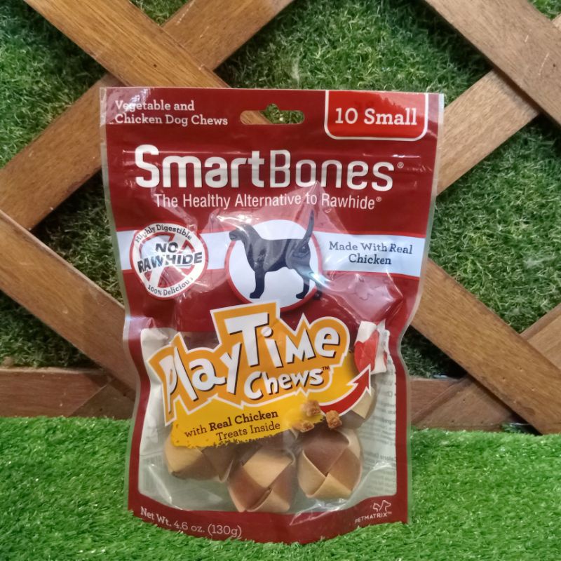 Snack / Makanan Anjing Smartbones Playtime Chew Chicken Small 10 Pcs