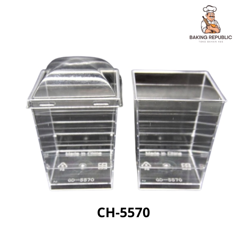 JELLY CUP CH-5570 GARIS PERSEGI + LID | 6x7cm 105ML | 20 PCS + TUTUP