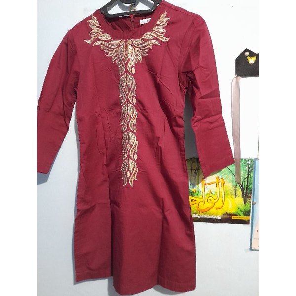 Preloved Long Tunik Maroon Branded By Valino