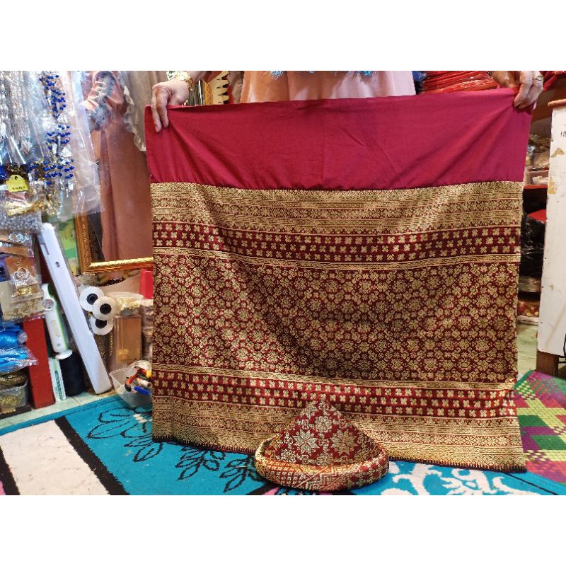 Tanjak Rumpak Songket Tenun Asli