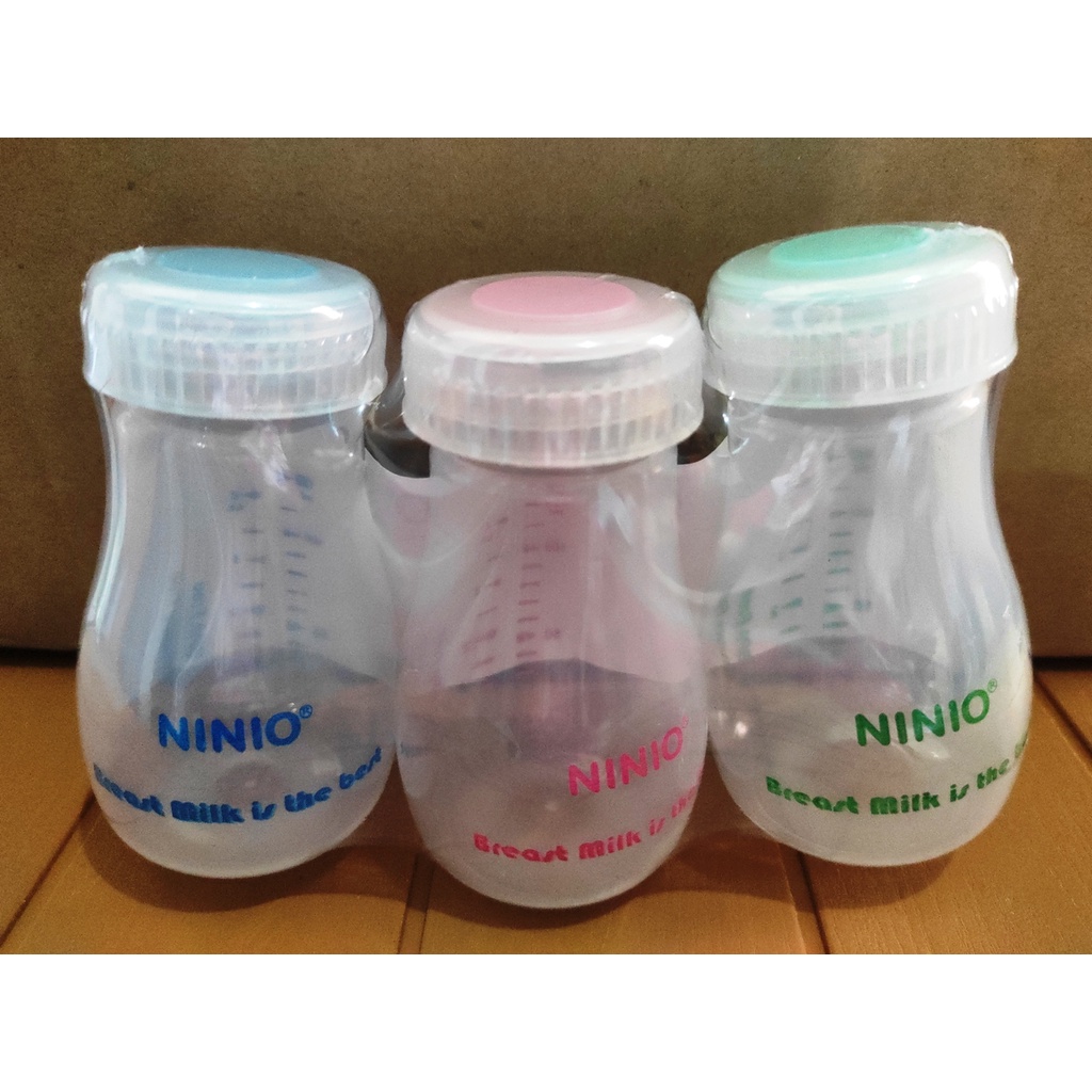 3pcs Botol Penyimpanan Asi 120ml Ninio Breastmilk Storage Bottles