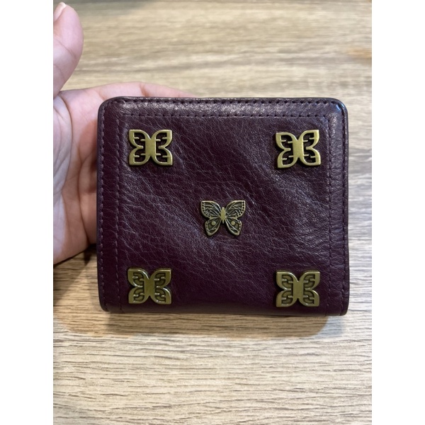 Fossil wallet logan bifold small warna fig (Preloved)
