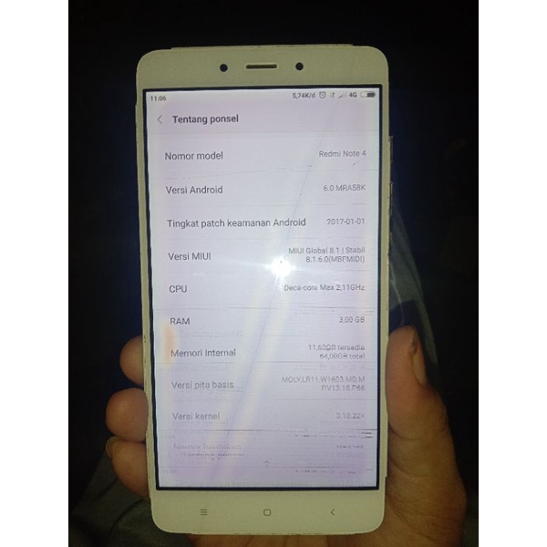 mesin xiaomi note 4/note 4x MEDIATEK(MTK)normal