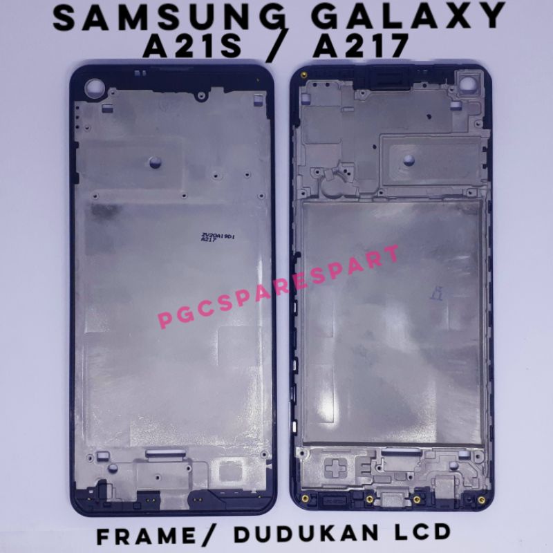 Original Frame Bezzel Tulang Tengah Samsung Galaxy A21S - A217 -  Bejel Bezel Dudukan LCD &amp; Mesin