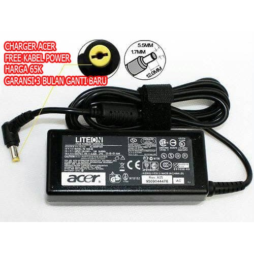 ADAPTOR LAPTOP ACER 19V-3,42A / CHARGER LAPTOP