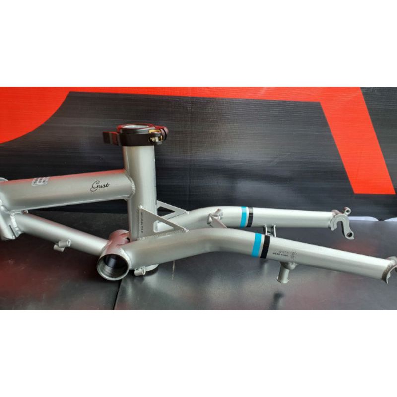 Frame fork handlepost FNHON Gust Silver sepeda lipat seli V brake vbrake