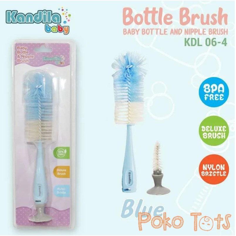 Kandila Baby Bottle &amp; Nipple Brush Sikat Pembersih Botol dan Dot Bayi