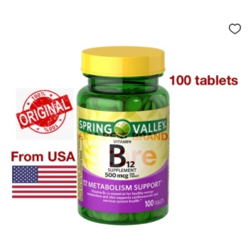 Jual Spring Valley Vitamin B12 500mcg 200 Tablets | Shopee Indonesia