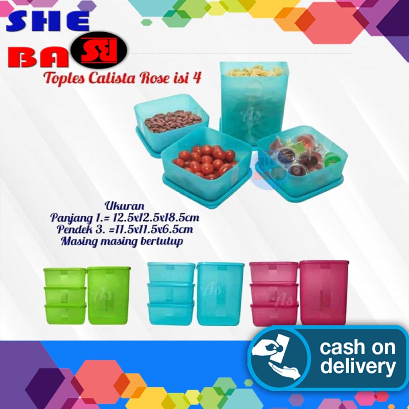 Toples Calista Rose Toples Set 4 Toples plastik Isi 4