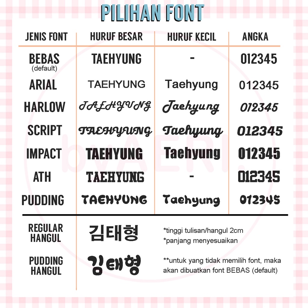 CUSTOM STICKER CUTTING PO 2 HARI (BEBAS NAMA, TULISAN, ANGKA, KPOP, WESTERN, LABEL NAMA, LOGO DLL)