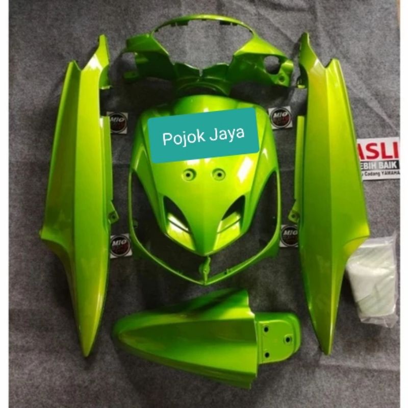 Cover Body Halus FullSet Yamaha Mio Smile Hijau Original
