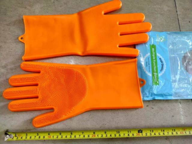 Sarung tangan karet latex / sarung tangan kerja cuci piring/ sarung tangan proyek BINTIK TELAPAK/SARUNG TANGAN SIKAT CUCI PIRING SILICONE MOTOR OVEN DAPUR MAGIC GLOVE