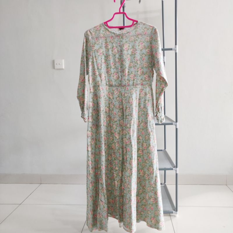 Preloved Dress Shabby Chic Green