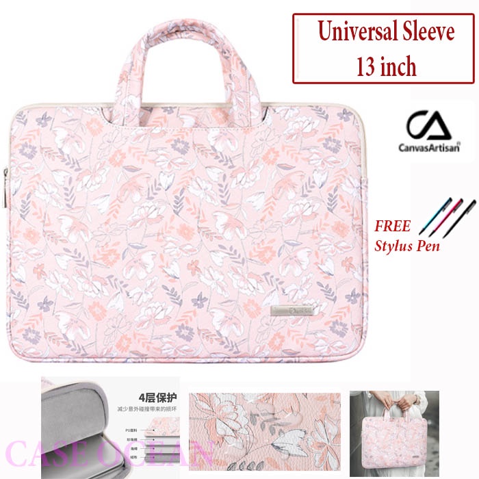 macbook air pro 13 13 3 13 6 m1 m2 2020 2022 sleeve case pouch cover bunga jinjing handle hand bag t