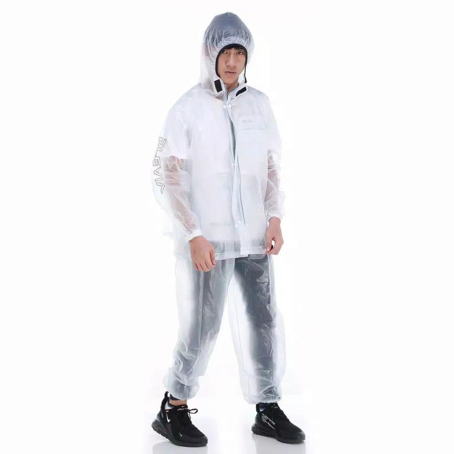 Jas Hujan Stelan Jaket Celana Transparan Plevia seri 700 Tugas Negara Bos Rain