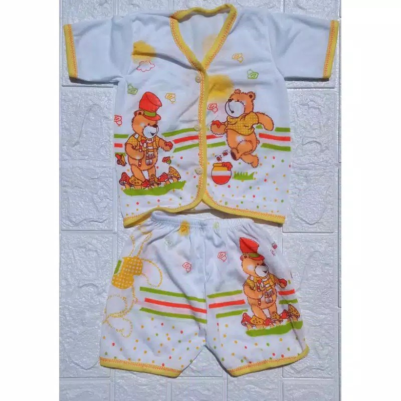 SS - Setelan Lengan Pendek Baju Bayi / Setelan Bayi Bayi Perempuan / Setelan Baju Bayi