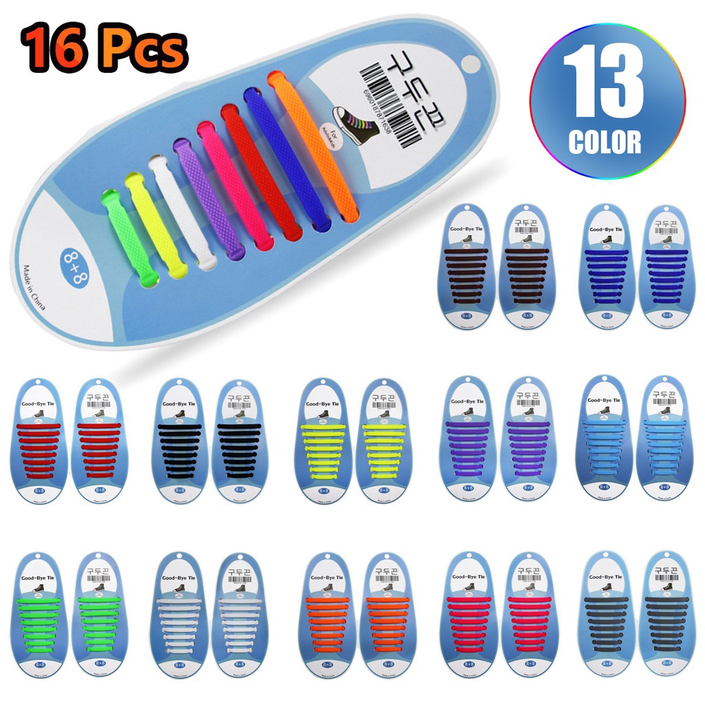Tali Sepatu Elastis Bahan Silikon untuk Dewasa Anak Anak Tali Sepatu Elastis Bahan Silikon untuk Dewasa Anak Anak