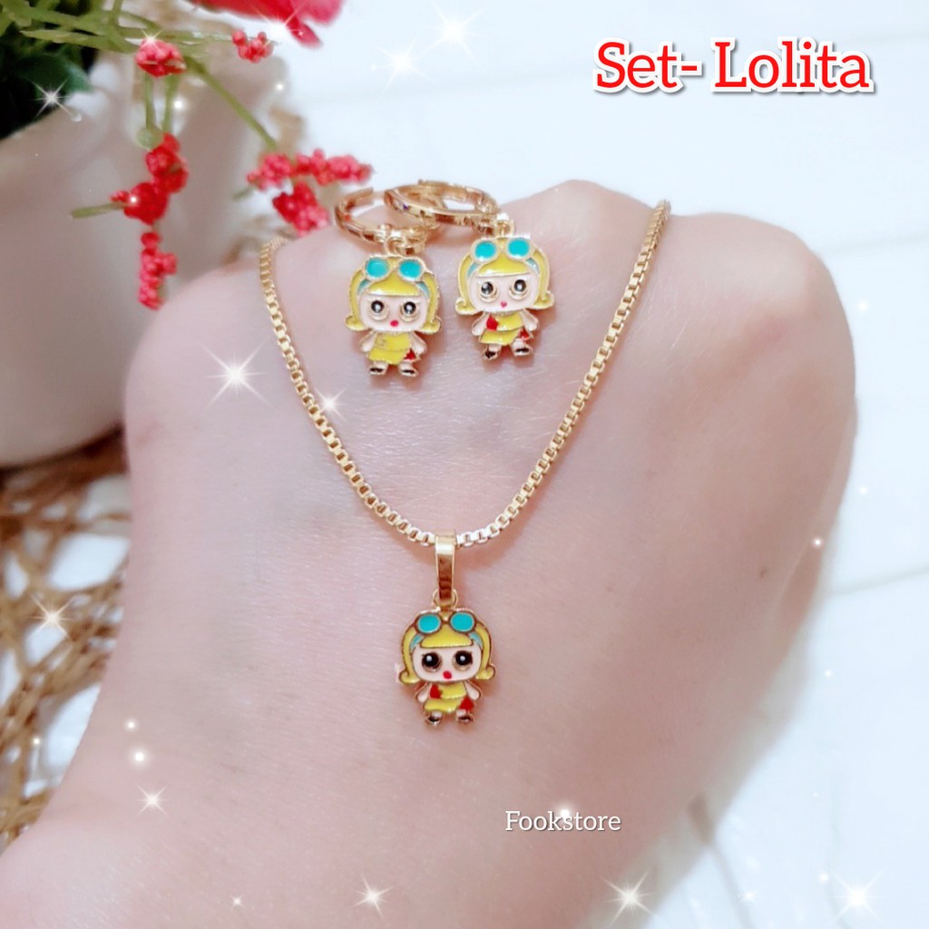 KALUNG ANAK LIONTIN BONEKA LOL XUPING GOLD