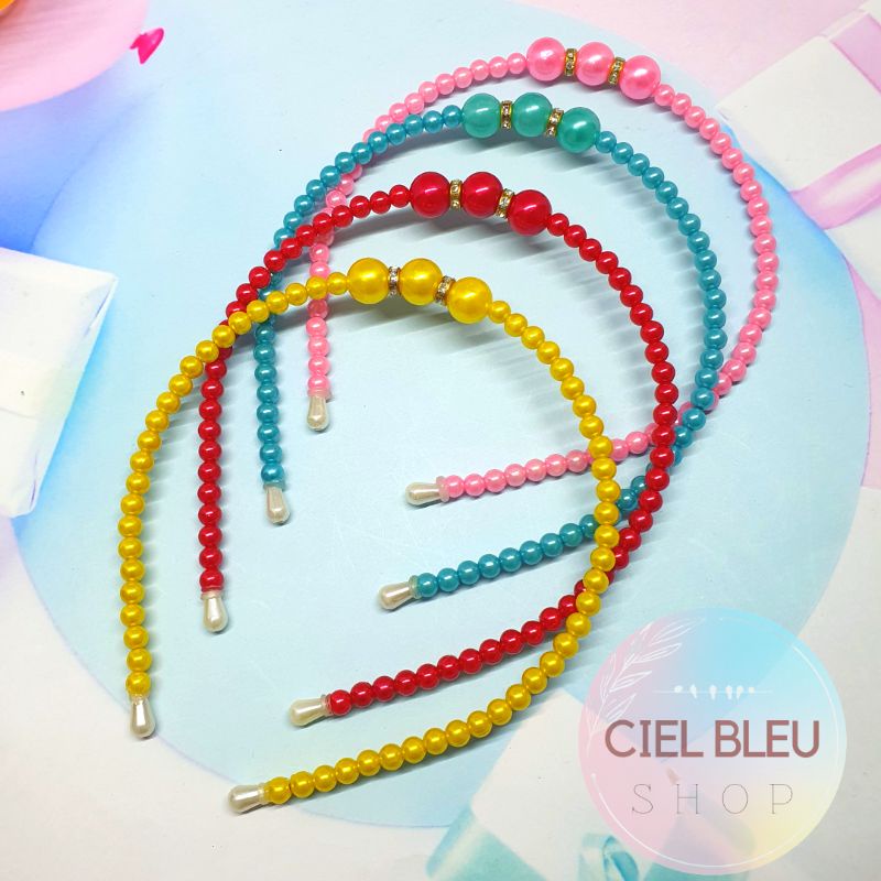 Bando Mutiara Mote Korea 3 MUTIARA Fashion Termurah / Pearl HeadBand