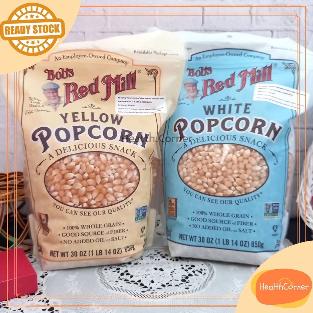 Bob's Red Mill White Popcorn / Yellow Popcorn  850gr - Biji Jagung Popcorn