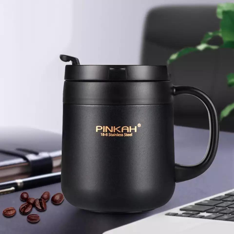 PINKAH Tumbler Kopi Stainless Steel 316L Termos Mug Coffee Cup Hot & Cold