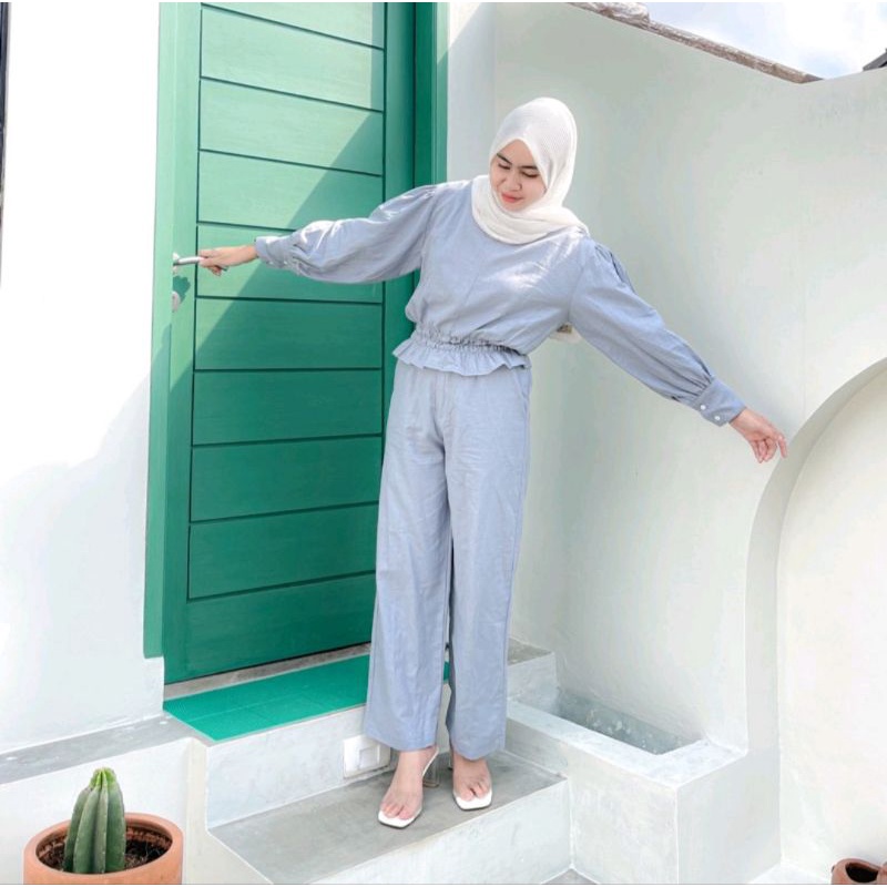 Baju Viral Baju Setelan One Set - Polos