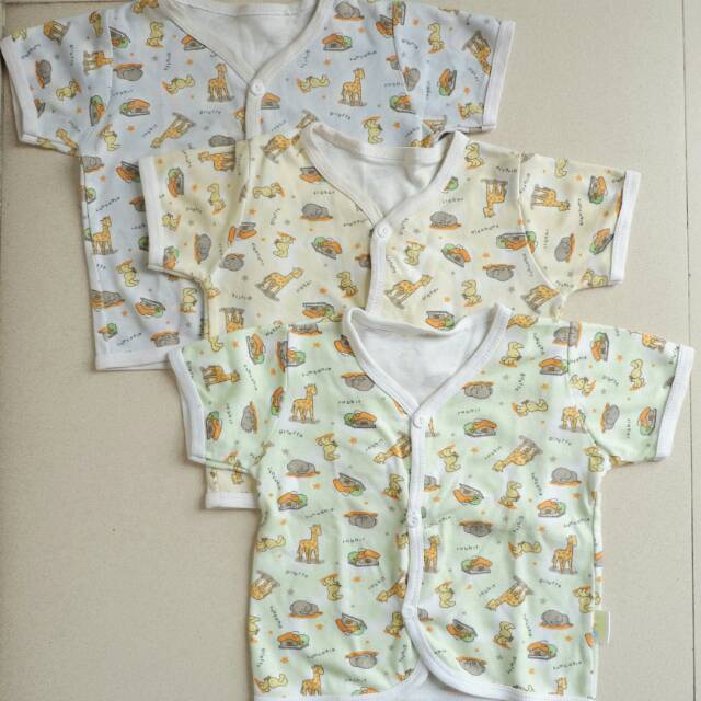 Baju Bayi Kancing Depan 3pcs