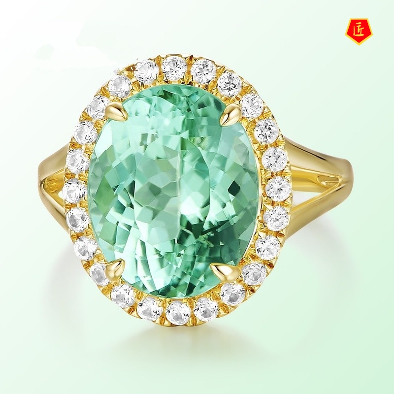 [Ready Stock]Fashion Elegant Emerald Diamond Ring