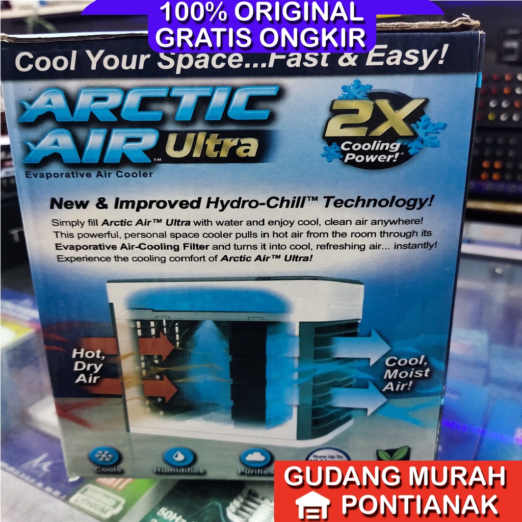 AC Mini Air Cooler Artic Air Ultra USB kipas dingin pakai air es dingin dan kuat