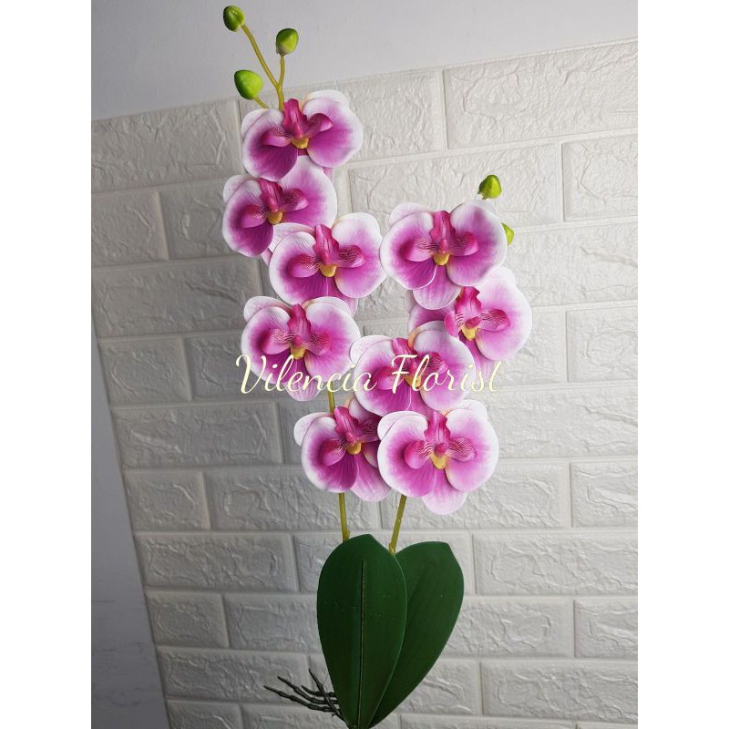 BUNGA ANGGREK ARTIFICIAL LATEX PALSU IMITASI HIAS DEKORASI/ARTIFICIAL FLOWER ORCHID LATEX 3D