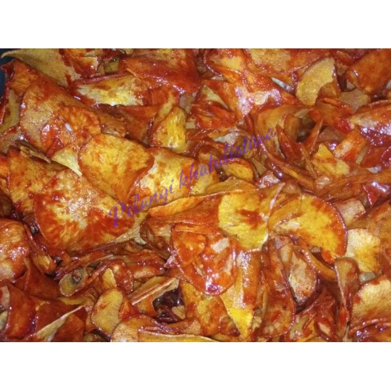 

keripik singkong testy 1 kg sambal doyan jajanan kerupuk murah snack