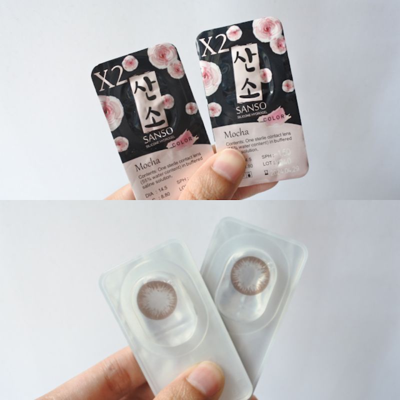 Softlens X2 Sanso Black Series / X2 Sanso Color Black / Ebony / Mocha / Espresso / X2 big eyes / Soflen minus warna x2 sanso black